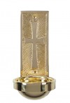 Sudbury Brass 9-3/4"H Celtic Cross Brass Holy Water Font