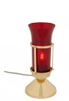 Sudbury Brass Electric Table Sanctuary Lamp with Globe