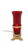 Sudbury Brass Electric Table Sanctuary Lamp with Globe