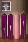 Will & Baumer 3"D Paraffin-Based Star of Bethlehem Advent Candle Set