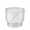 Will & Baumer Brite-Lite Clear, Plastic, 4-Hour Disposable Votive Candle - Case of 504 Candles
