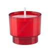 Will & Baumer Brite-Lite Red, Plastic, 4-Hour Disposable Votive Candle - Case of 504 Candles