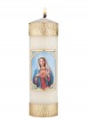 Will & Baumer Immaculate Heart of Mary Wax Devotional Candle - Set of Two Candles