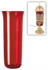Will & Baumer Ruby Glass Replacement Globe For Sudbury Brass Electric Sanctuary Lamps