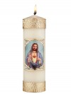 Will & Baumer Sacred Heart of Jesus Wax Devotional Candle - Set of Two Candles